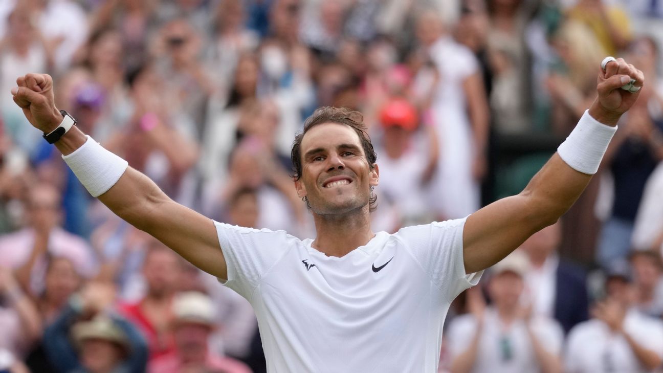 Rafael Nadal, Nick Kyrgios reach men's singles semifinals at Wimbledon