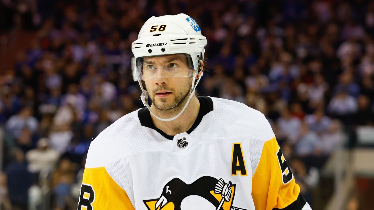 Pittsburgh Penguins Kris Letang 58 Away 2022 Stanley Cup Final