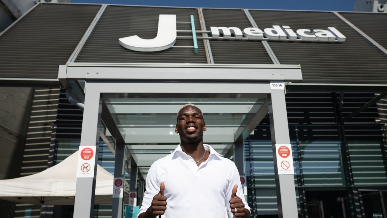 Ex-Man Utd star Paul Pogba mobbed by Juventus fans after touching down in  Turin on private jet following free transfer