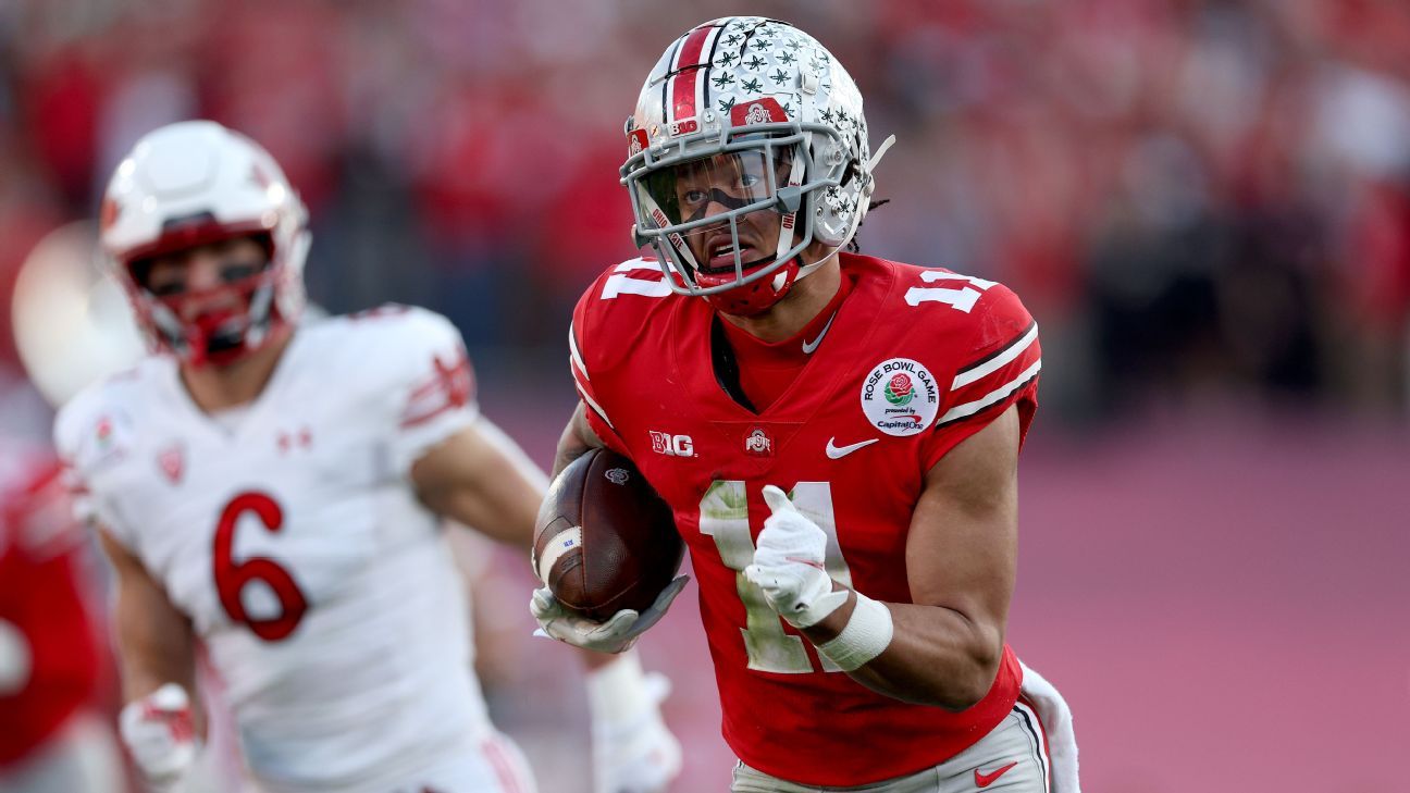 Buckeyes star WR Smith-Njigba (hammy) out