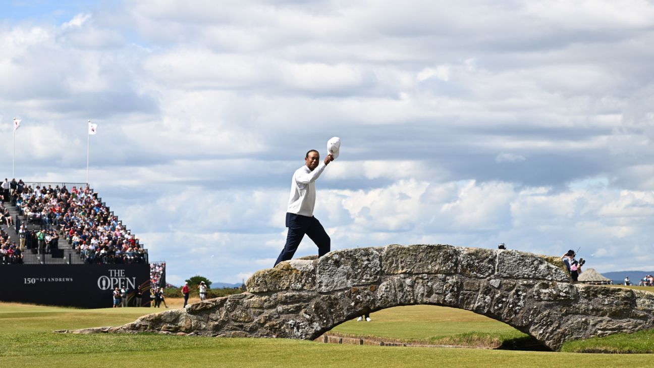 Tiger Woods misses cut after finishing the second round of the Open Championship..