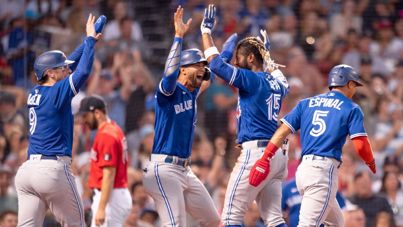 Talkin' Baseball on X: The Blue Jays broke out their red Canada Day jerseys  this Sunday afternoon  / X