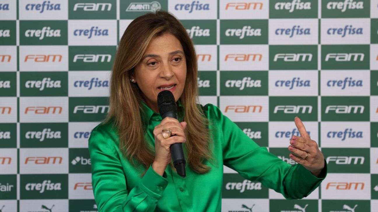 E os reforços do Palmeiras? Leila diz que não vai contratar apostas, nem pelo nome: 'Se jogador vale x, não vou pagar 10x'