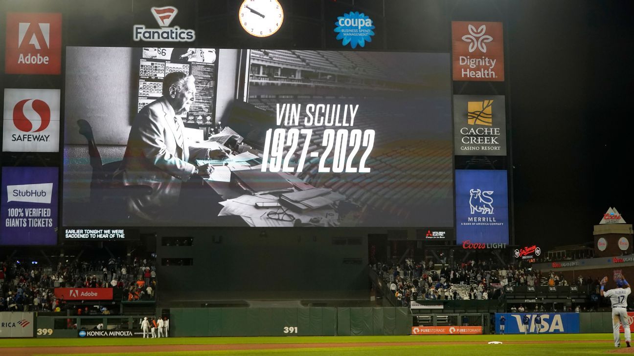 Tributes pour in honoring late, great Los Angeles Dodgers broadcaster Vin Scully