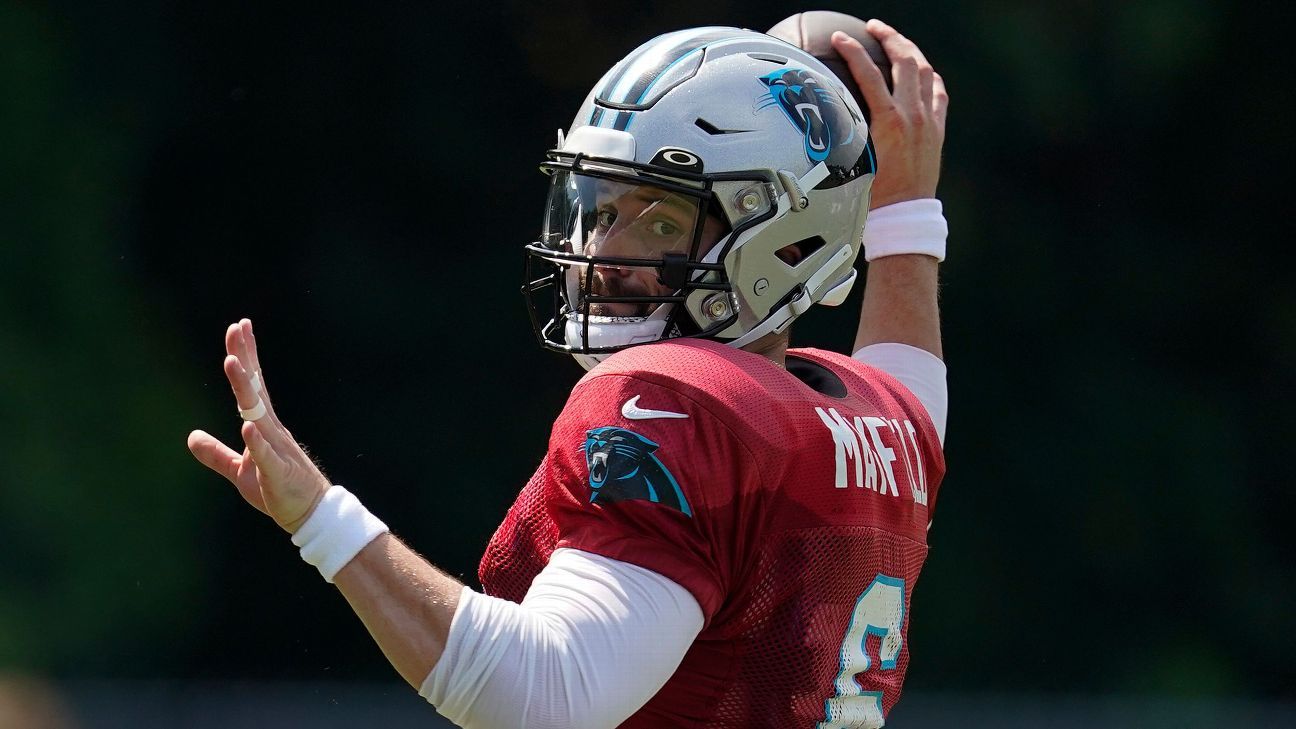 Mayfield makes Panthers debut vs Browns in season opener