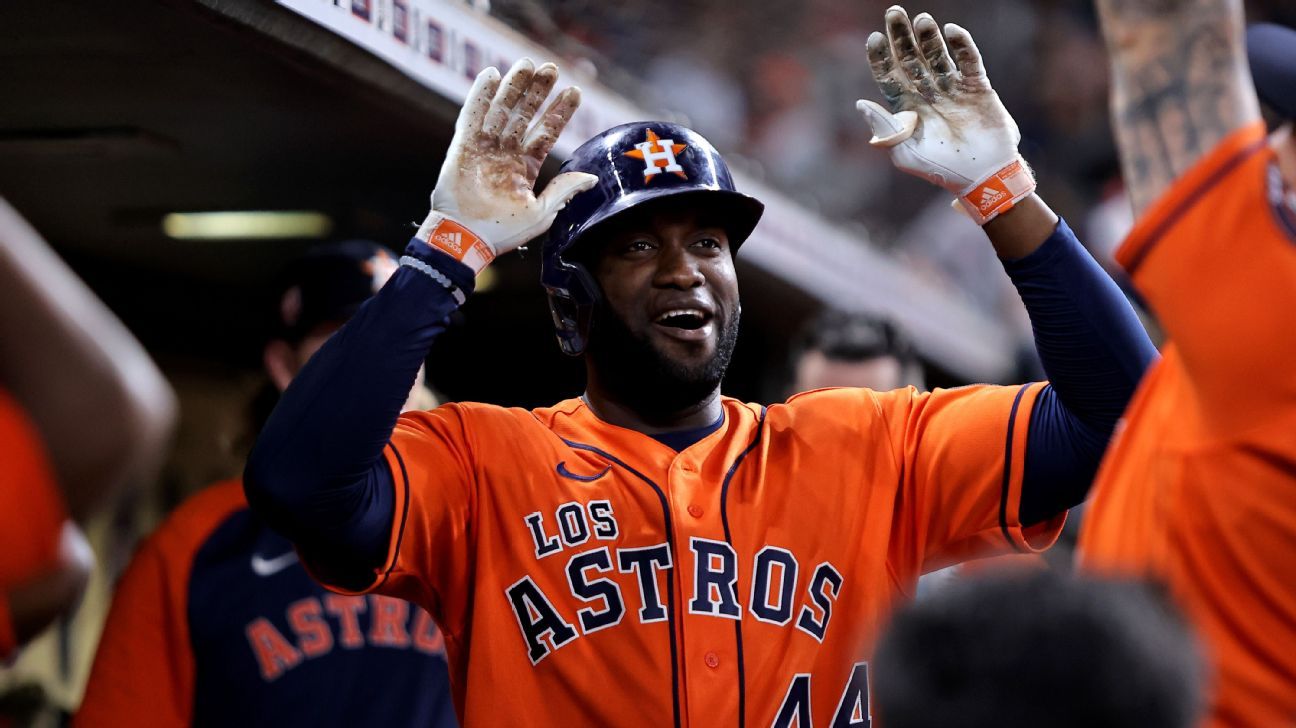 Houston Astros - The team is donning the orange Los Astros jerseys