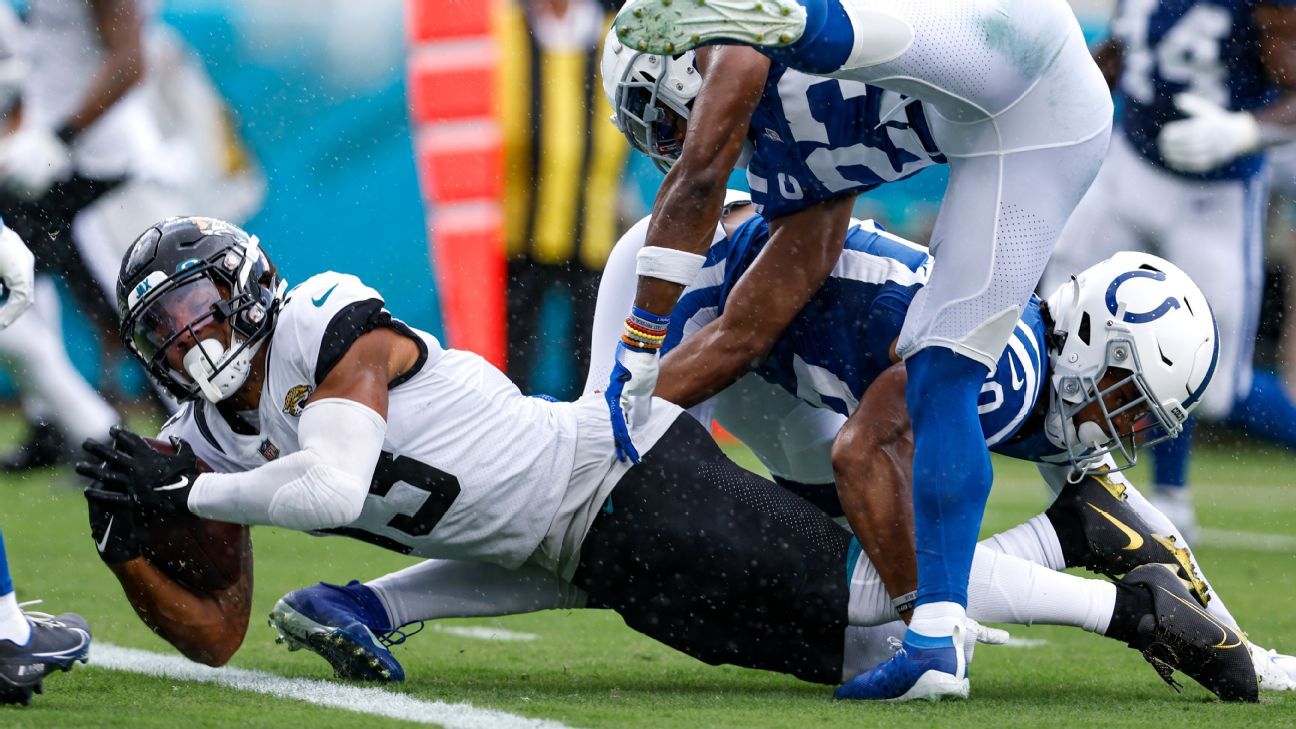 Wide receiver Christian Kirk of the Jacksonville Jaguars cannot score  News Photo - Getty Images