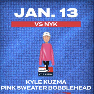 Washington Wizards announce Kyle Kuzma Pink Sweater Bobblehead giveaway