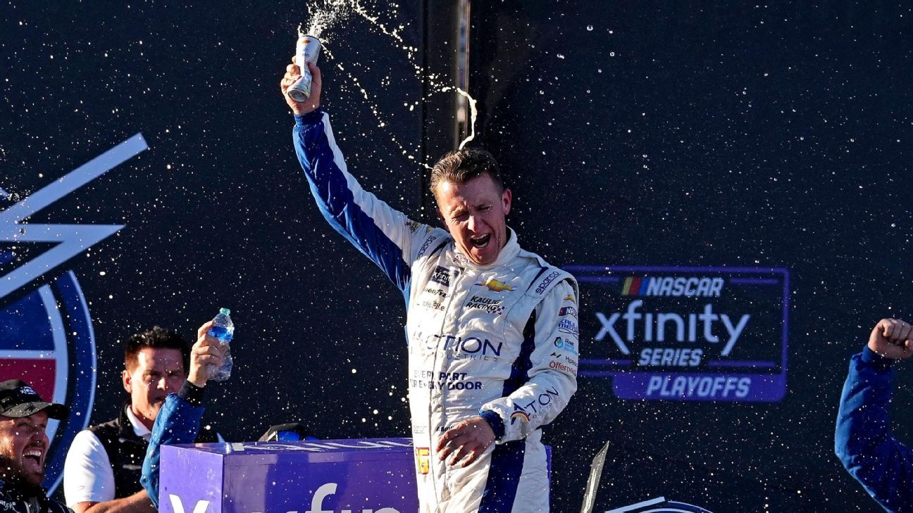 Allmendinger edges out Mayer to win Talladega