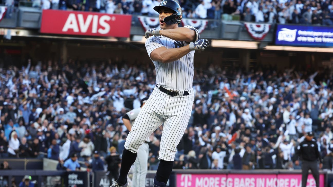 Stanton, Judge blasts carry Yankees to ALDS win