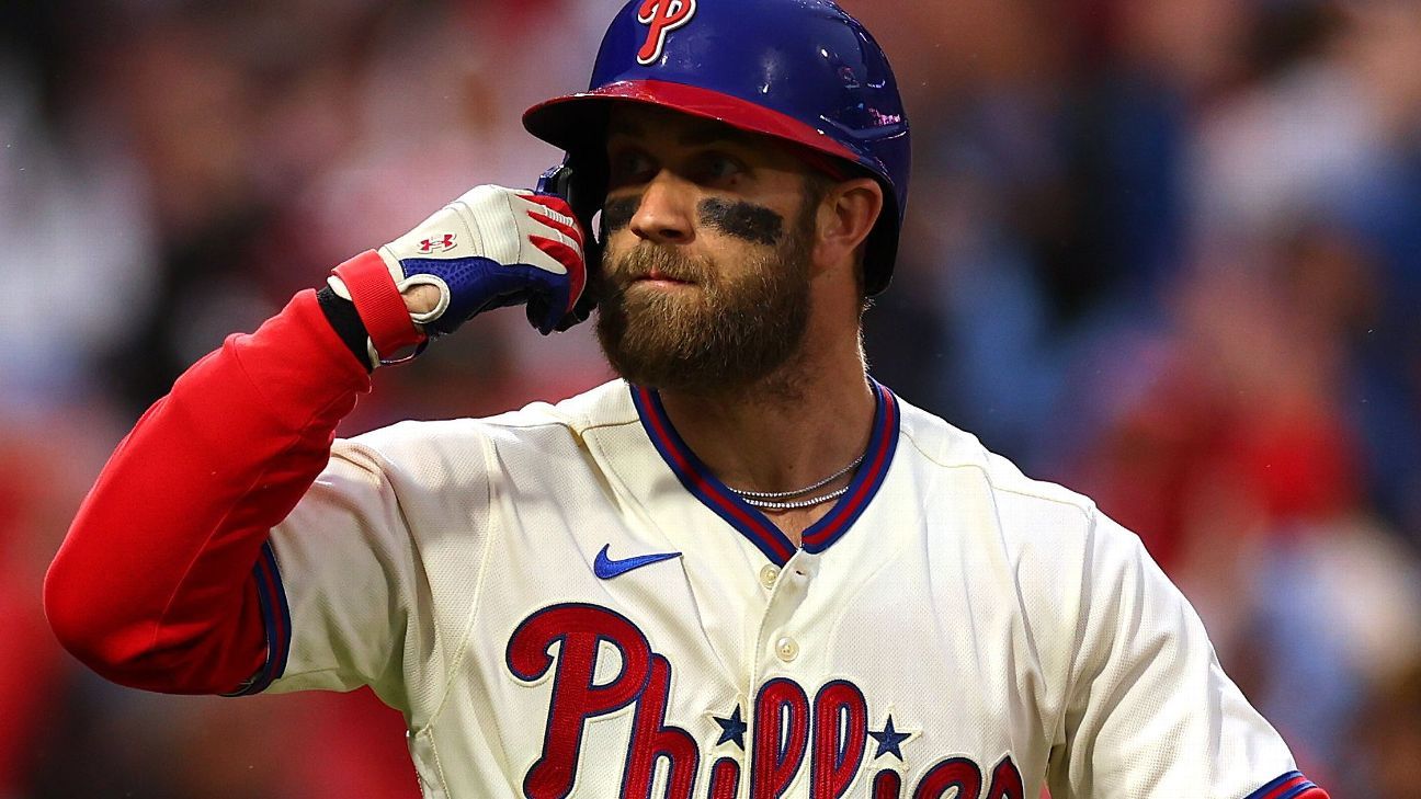 The Bryce Harper Phillies jerseys and T-shirts have dropped online