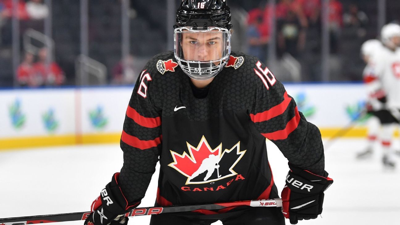 2023 IIHF Team Canada Connor Bedard 16 World Junior Jersey – Ice