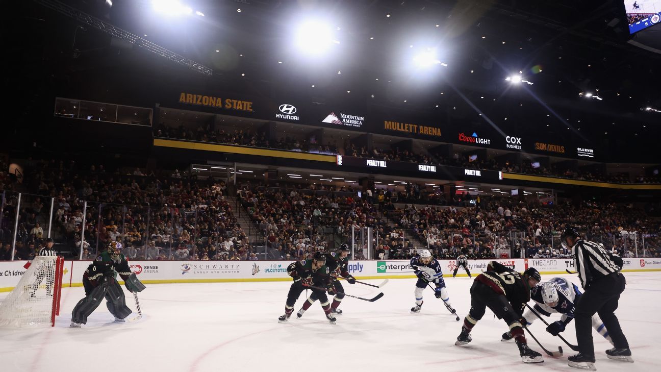 Coyotes' locker room: Mullett Arena's makeshift home and away