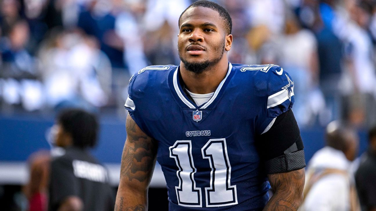 Dallas Cowboys linebacker Micah Parsons (11) is seen during the first half  of an NFL football