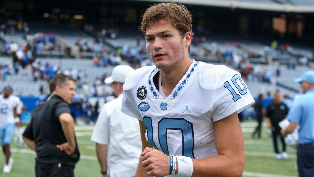 North Carolina QB Drake Maye's FBS-leading stats show he's no