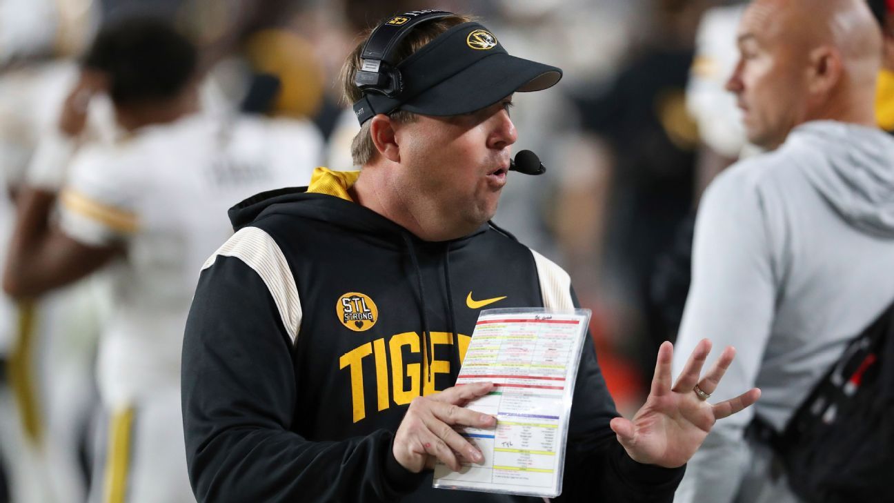 Missouri Signs Coach Eliah Drinkwitz To Two Year Extension Espn 