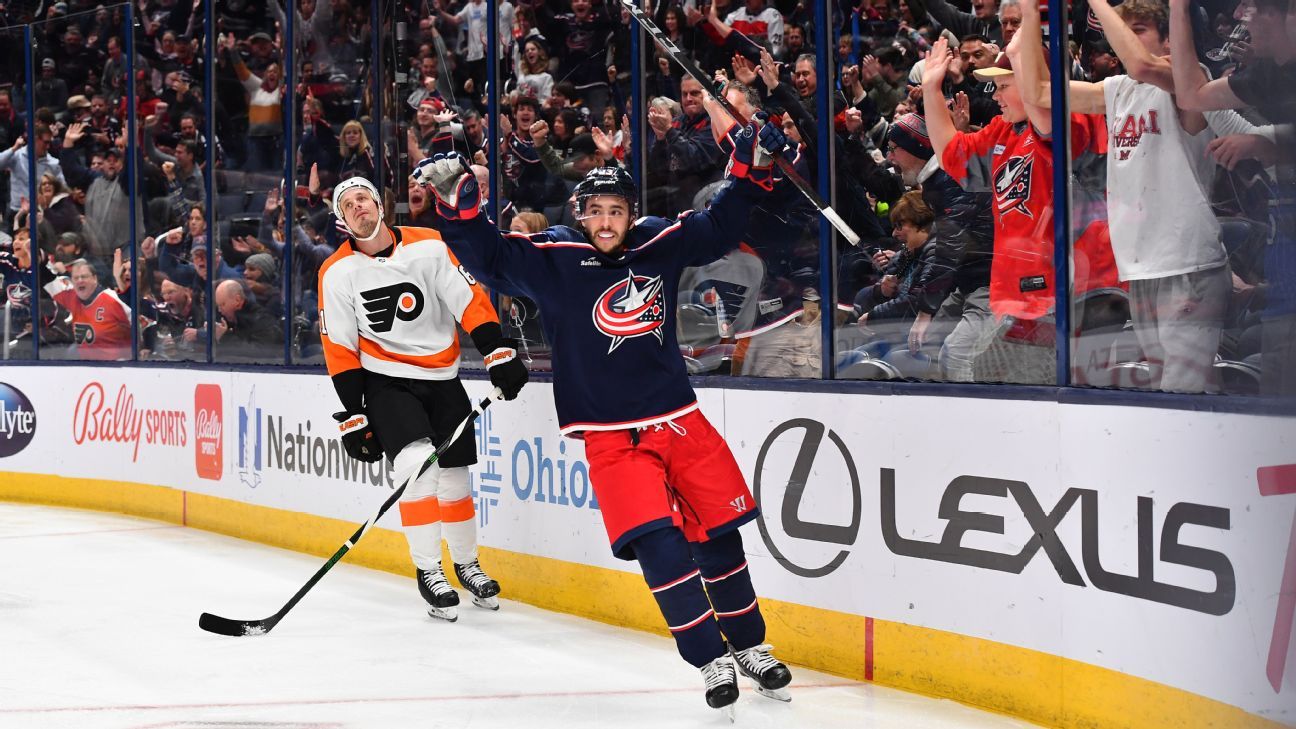 SEE IT: Blue Jackets' Zach Werenski sustains brutal face injury