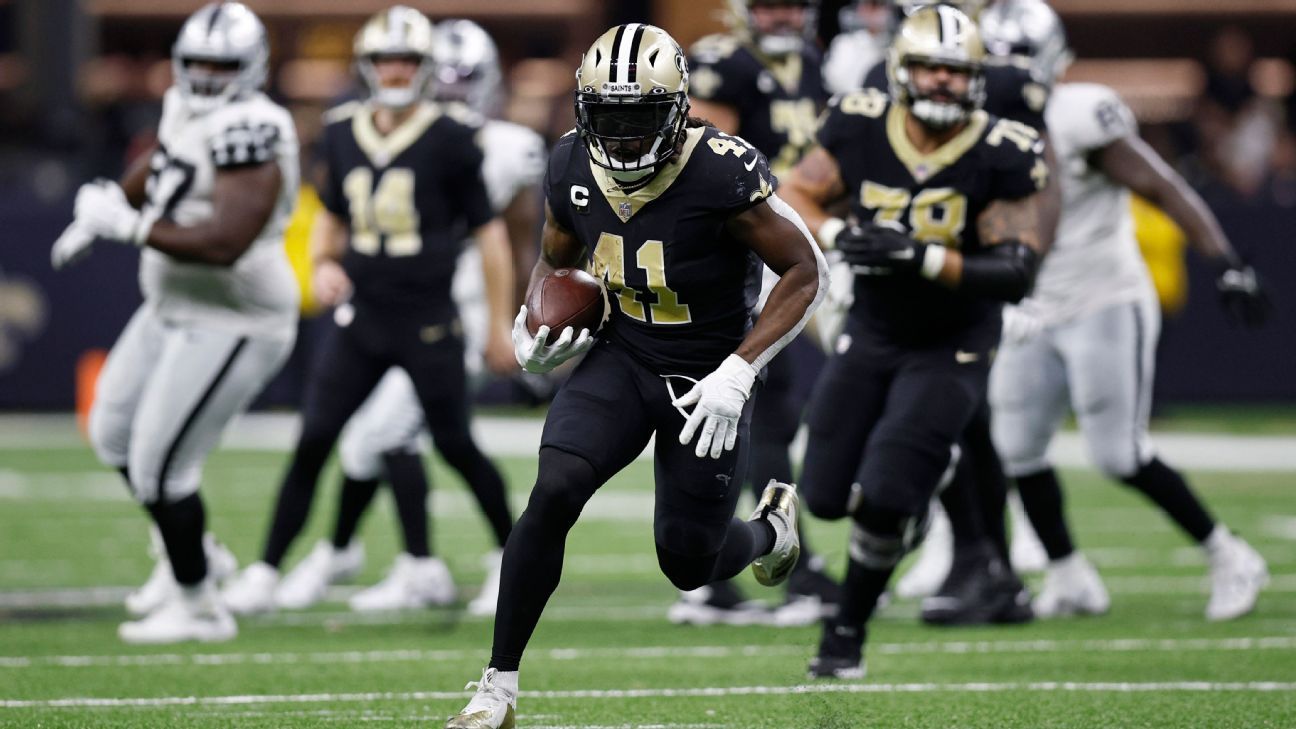 Alvin Kamara fantasy football stats: Six touchdowns starts fantasy football  championship weekend with a bang - DraftKings Network