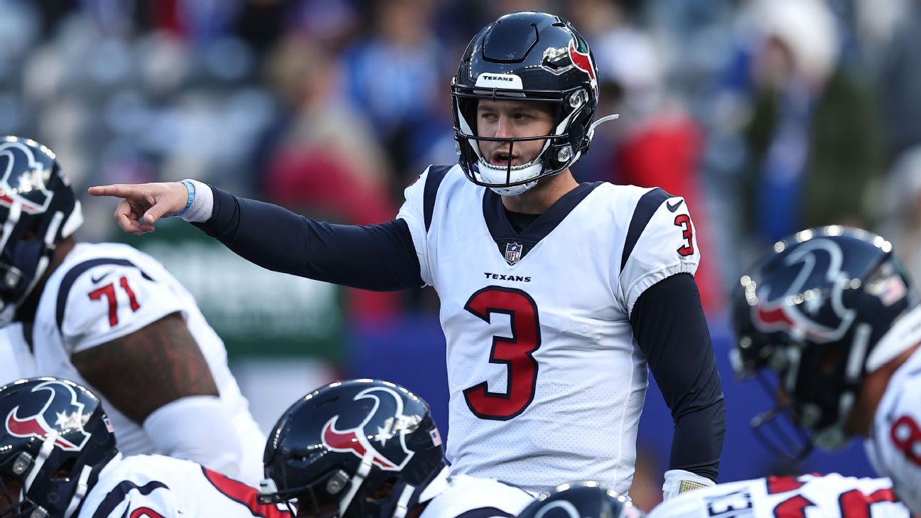 Houston Texans vs. Chicago Bears Injury Report: QB Davis Mills