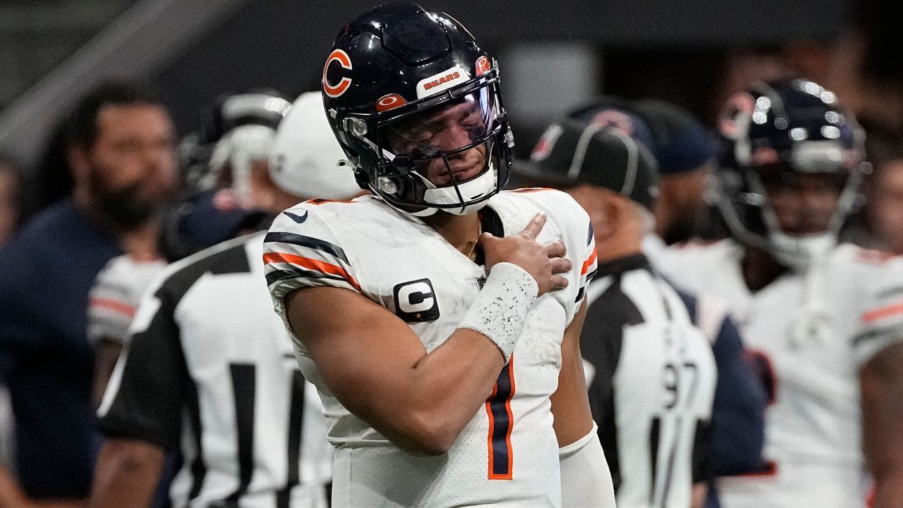 Bears QB Justin Fields inactive, Trevor Siemian starts vs. Jets - ESPN