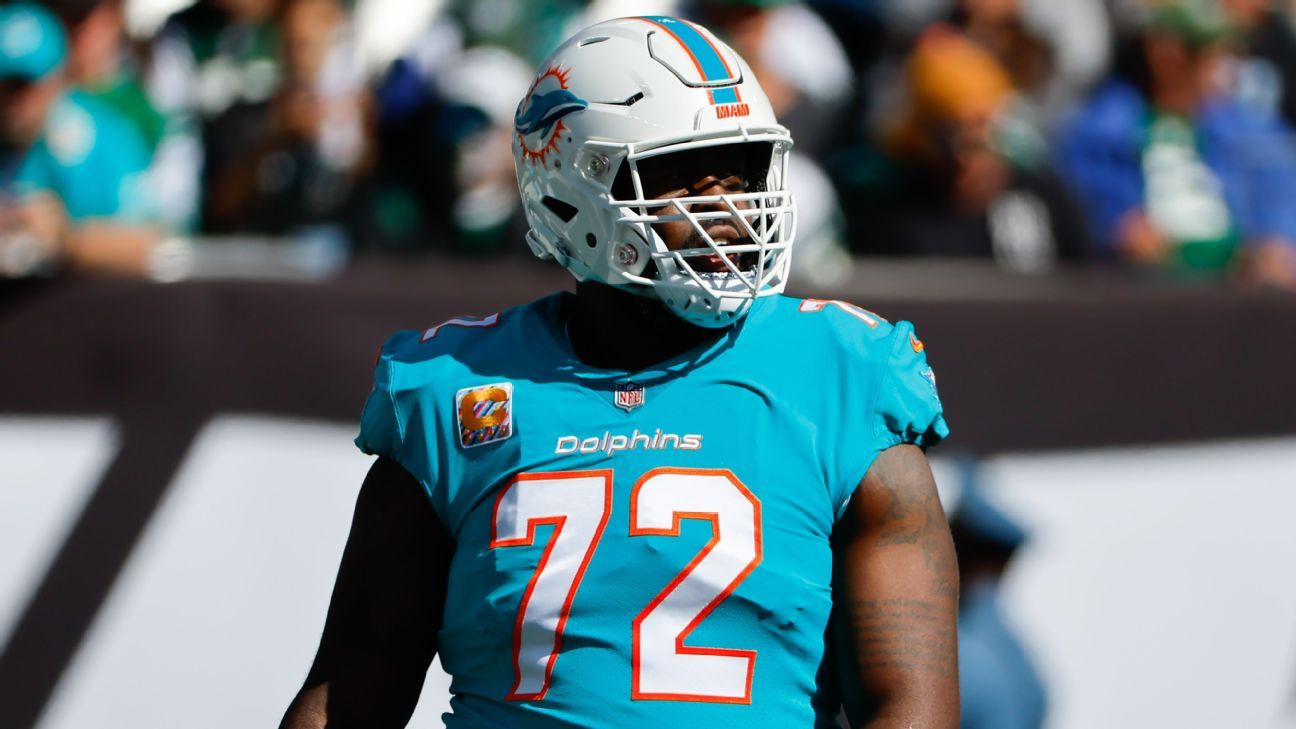 Dolphins' Terron Armstead ruled out vs. Giants with knee injury - ESPN