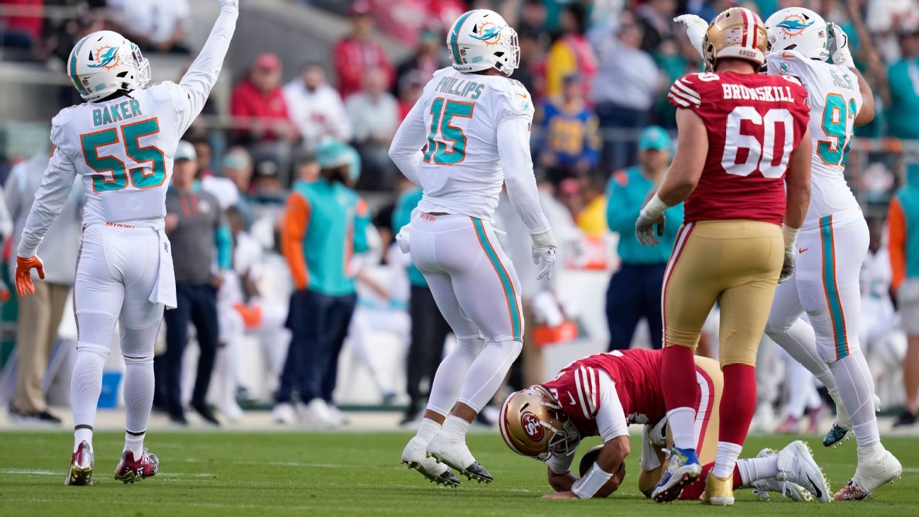 San Francisco 49ers beat Miami Dolphins, but lose Jimmy Garoppolo for  season with injury 