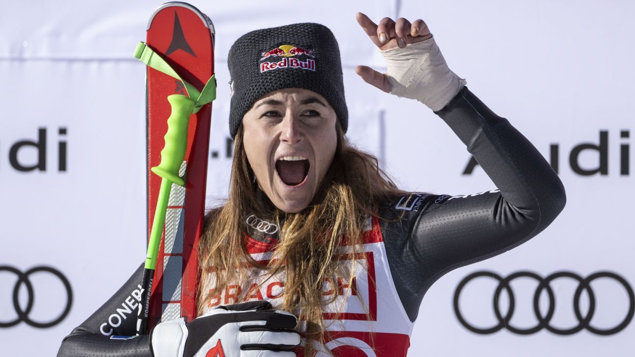 Sofia Goggia wins World Cup downhill with two broken fingers
