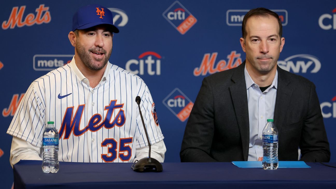 National League's Kodai Senga, of the New York Mets, speaks during