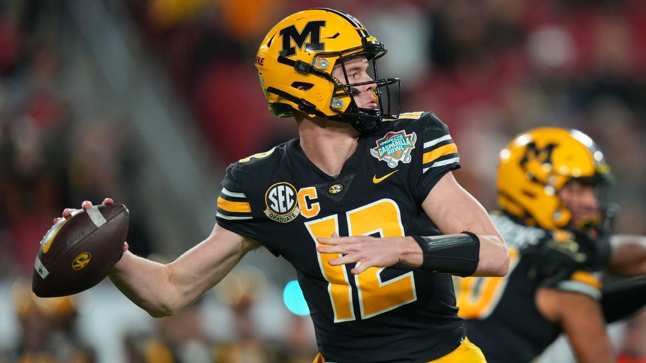 Missouri quarterback Brady Cook to start vs. Memphis, source says ESPN