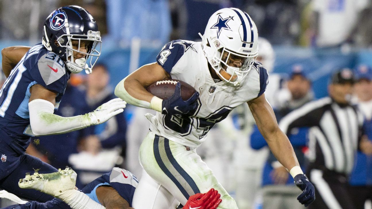 Prescott has 2 TD passes, Cowboys top banged-up Titans 27-13