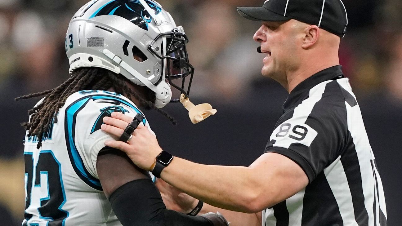 Saints' Marcus Davenport, Panthers' D'Onta Foreman ejected for fight