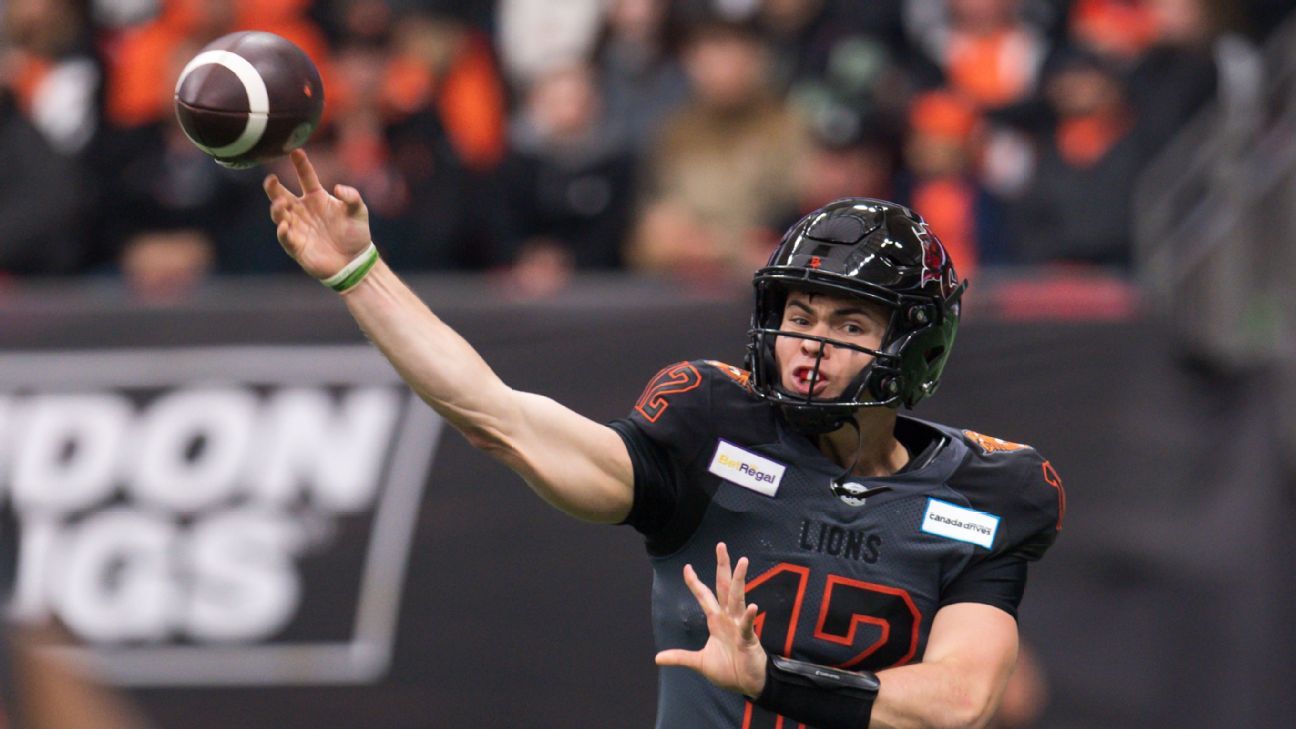 Canadian QB Nathan Rourke works out for Kansas City Chiefs