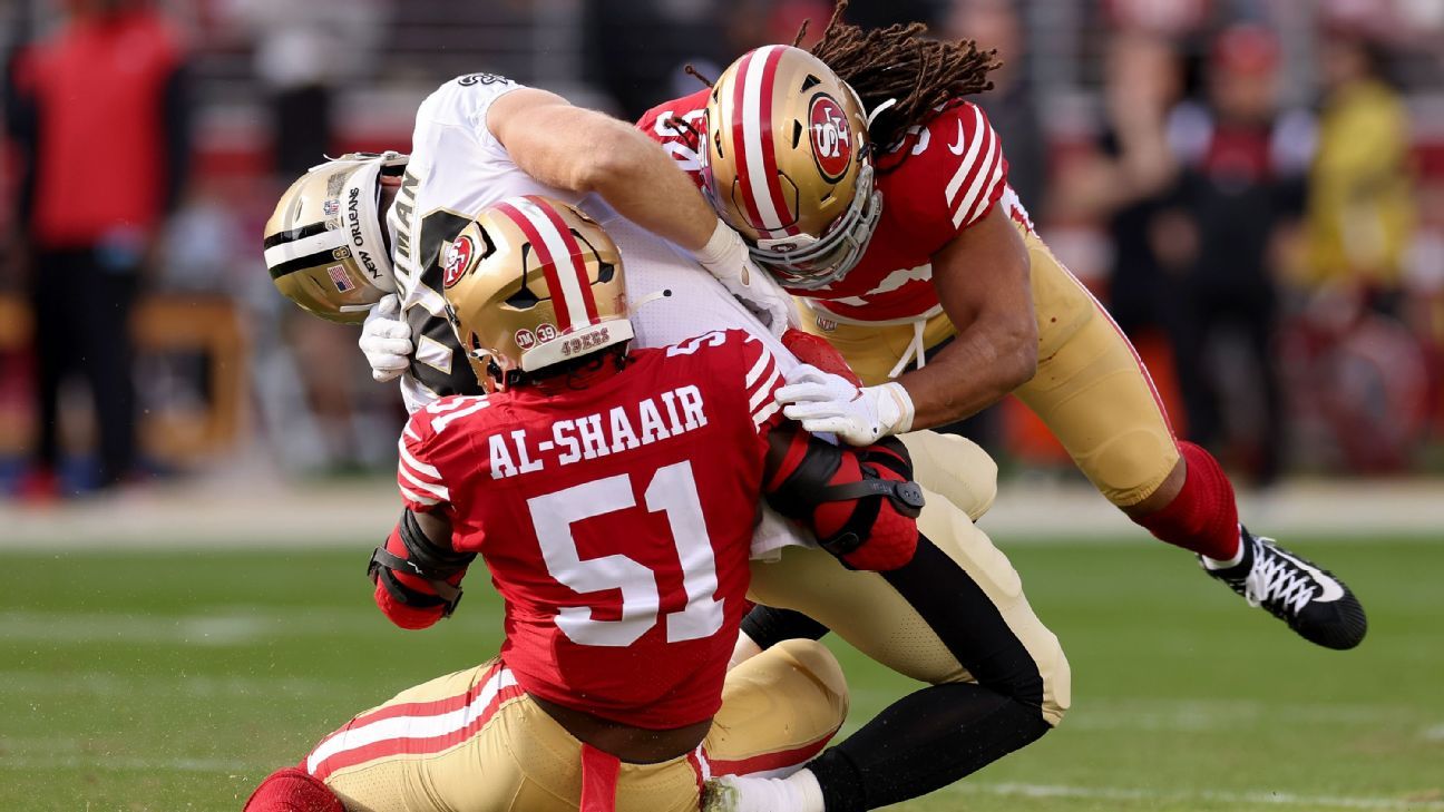 Source - Titans to sign 49ers LB Azeez Al-Shaair - ESPN