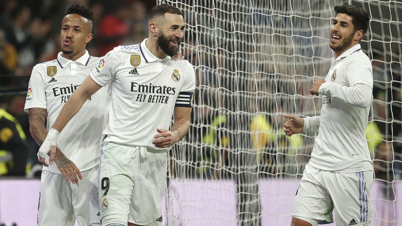 Karim Benzema supera a Raúl y entra en el Top 5 goleador de LaLiga - ESPN