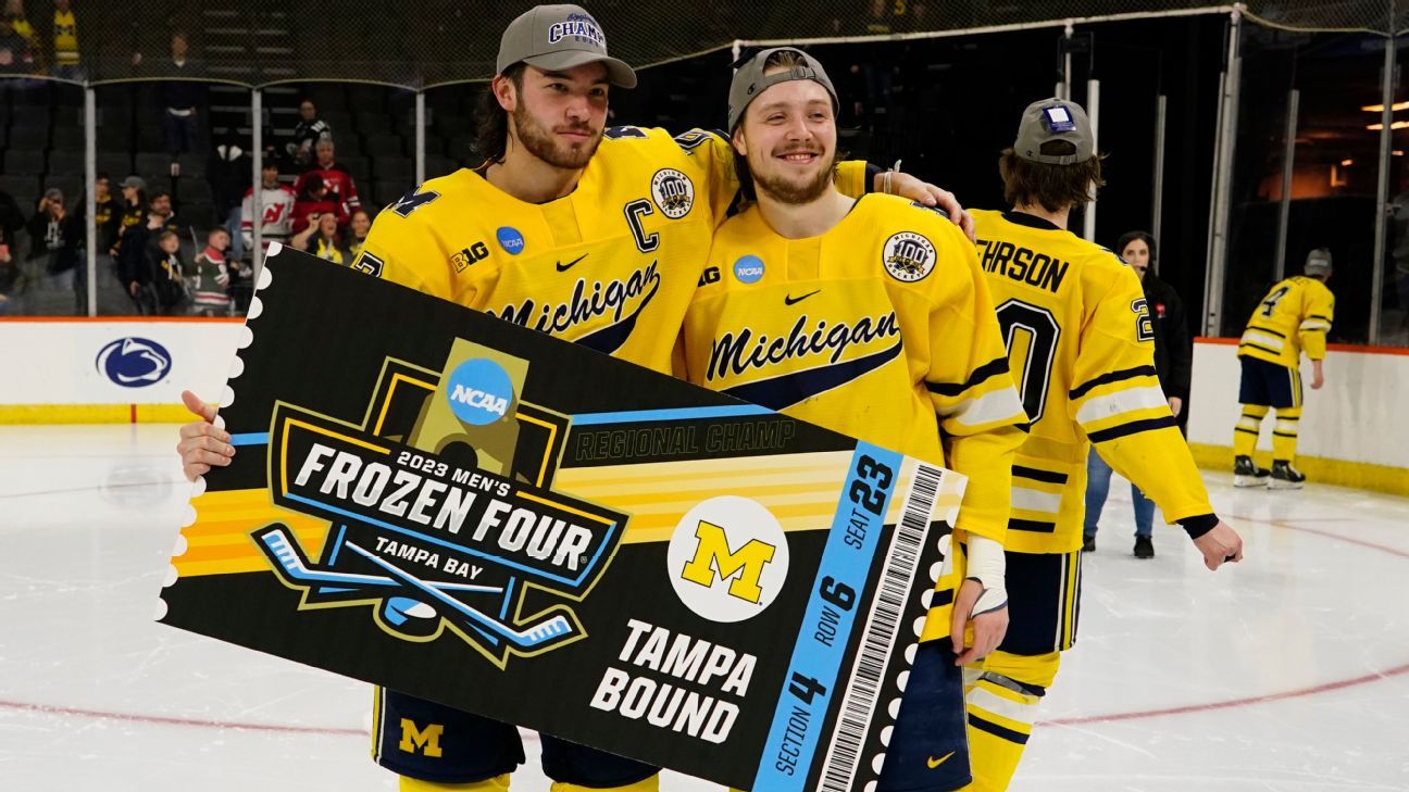 2023 Men's Frozen Four: Bracket, scores, schedule for the college hockey  championship