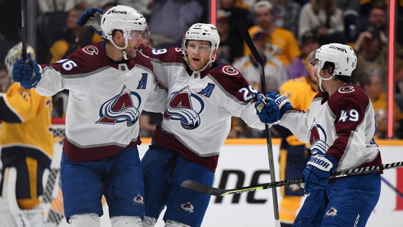 Avs wrap up Central behind MacKinnon's hat trick