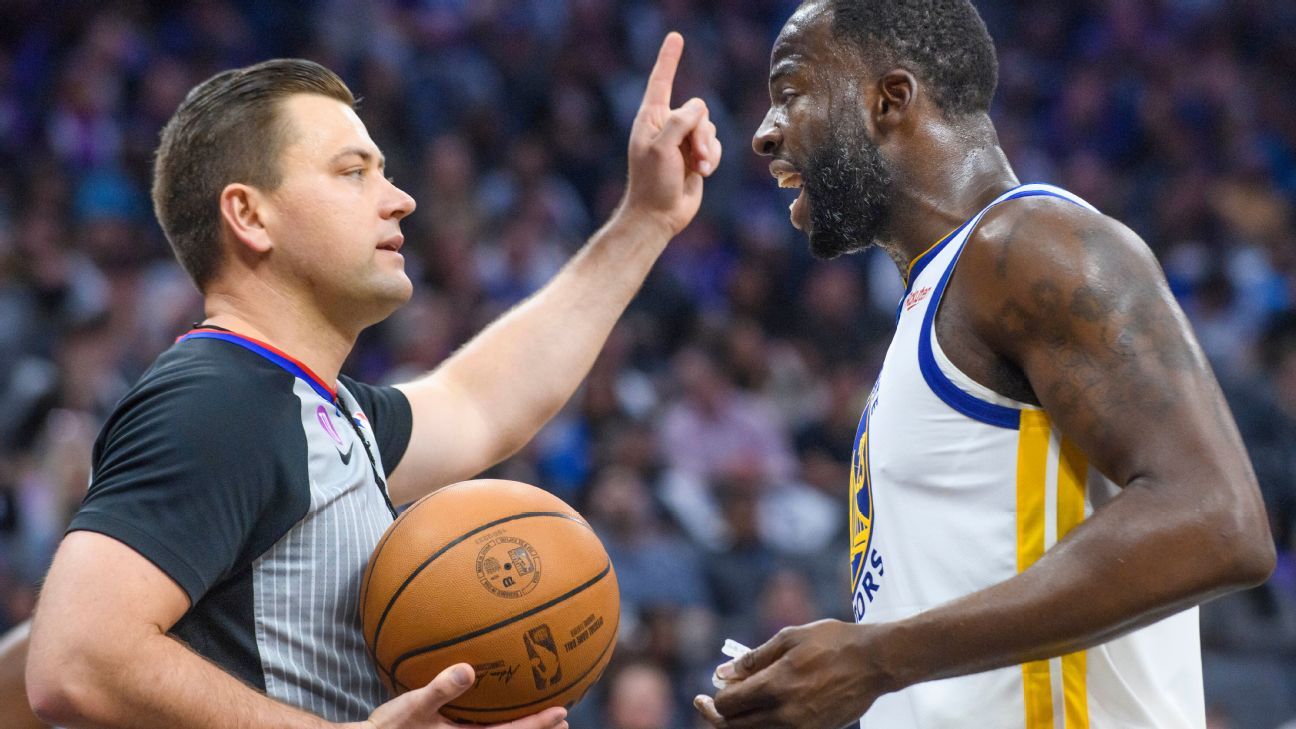 Draymond Green was sent off after a hard step on Domantas Sabonis’ chest