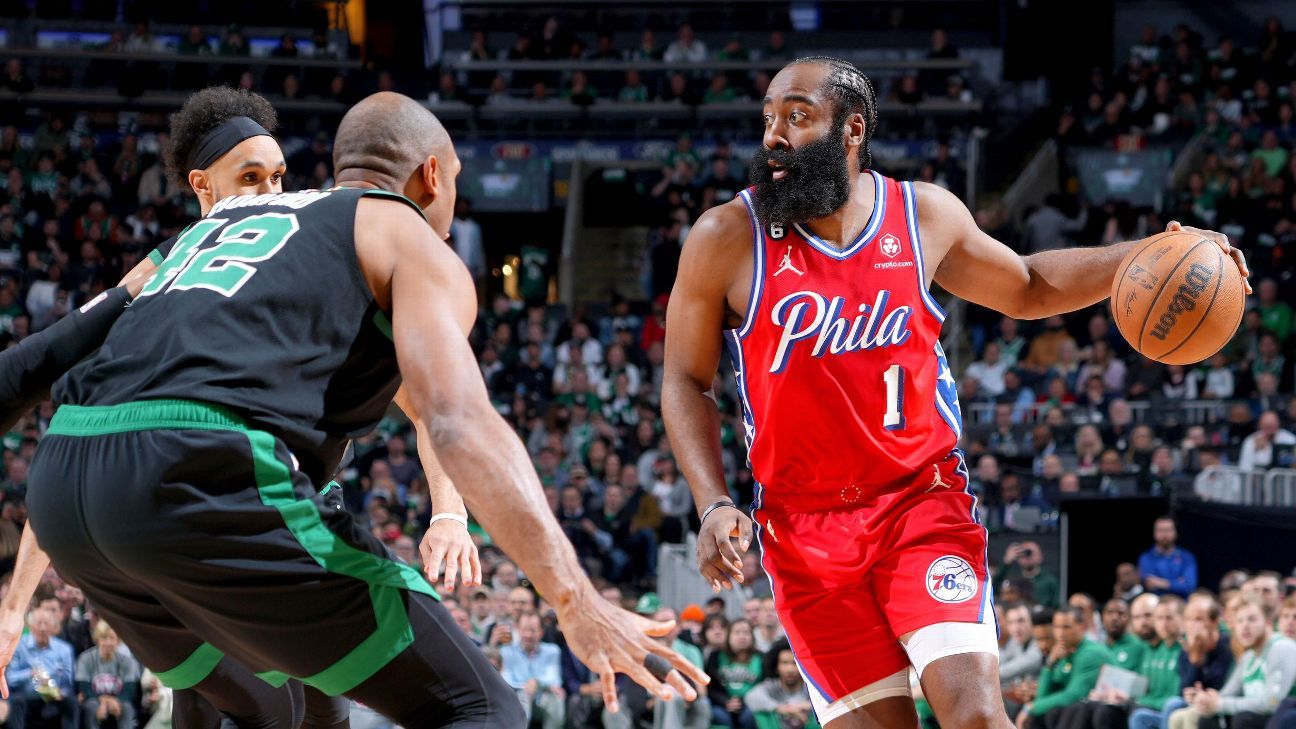 James Harden lifts 76ers over Celtics with 45 points, late 3 - ESPN