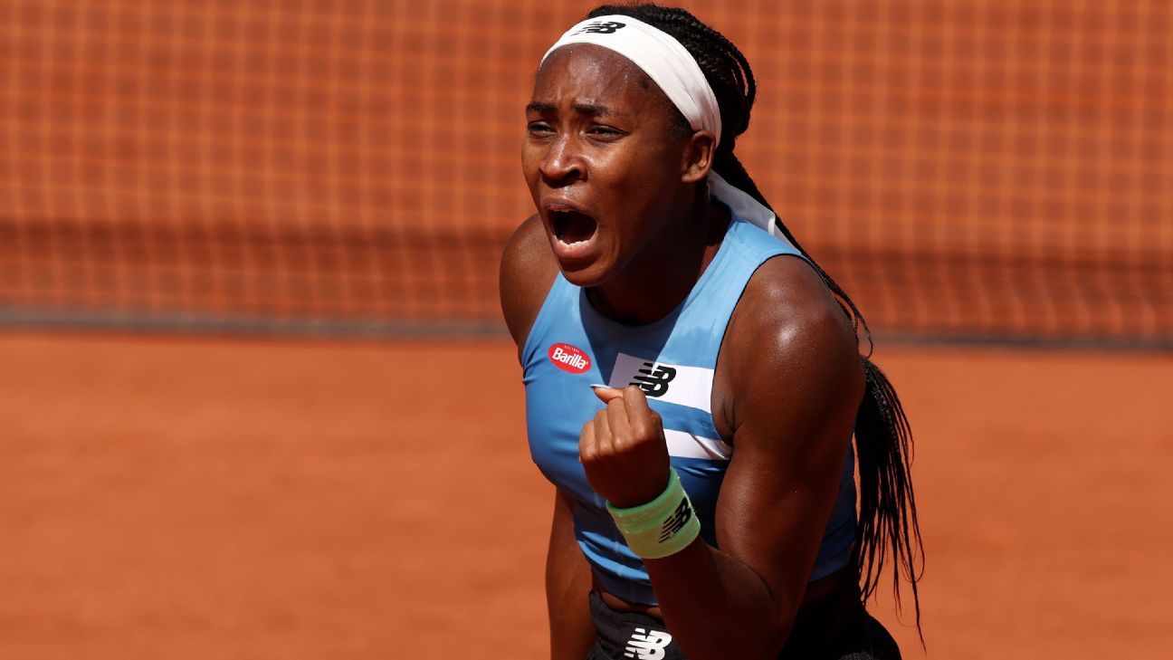 Coco Gauff comes from one set down to reach French Open Round of