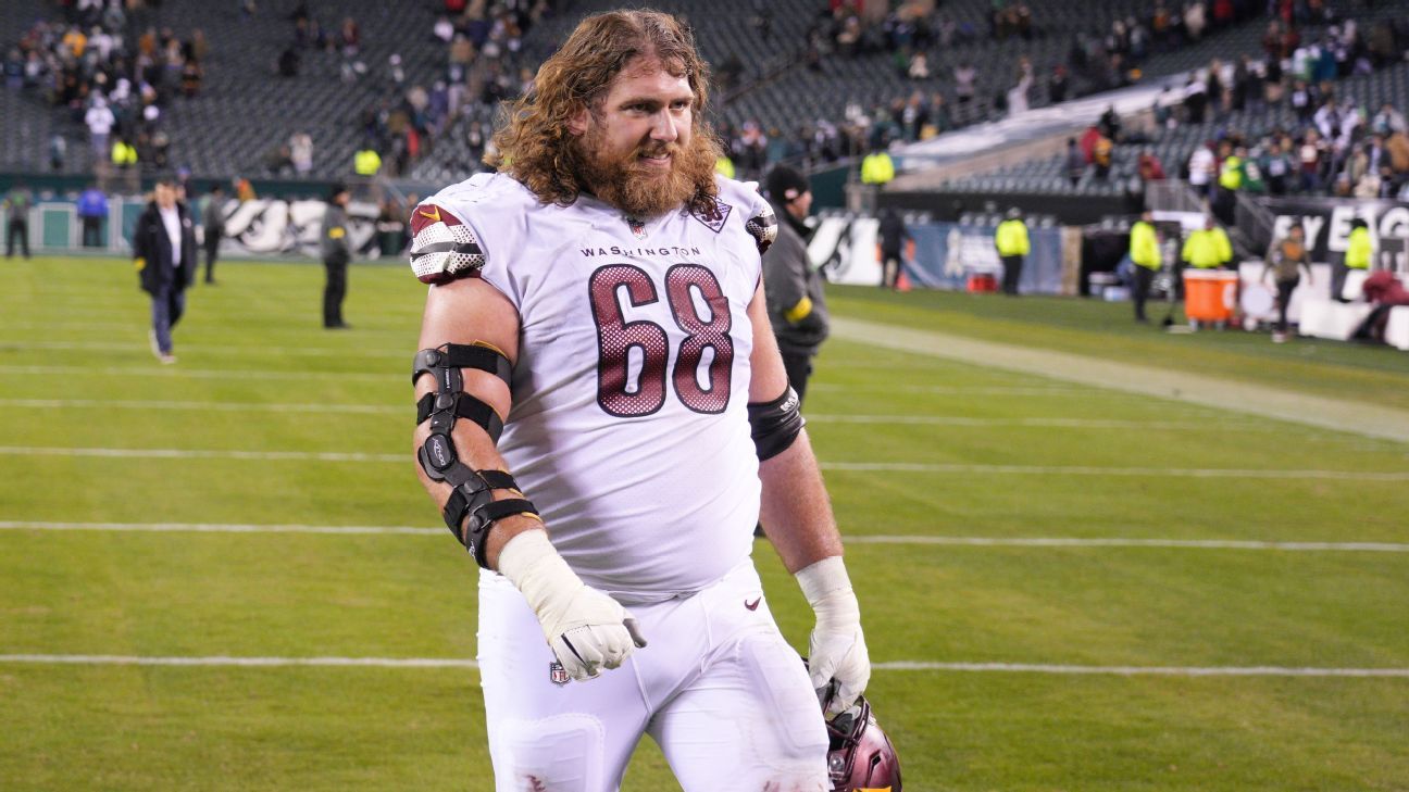 Washington Commanders guard Andrew Norwell (68) in action during an NFL  football game against the Dallas Cowboys, Sunday, Oct. 2, 2022, in  Arlington. (AP Photo/Tyler Kaufman Stock Photo - Alamy