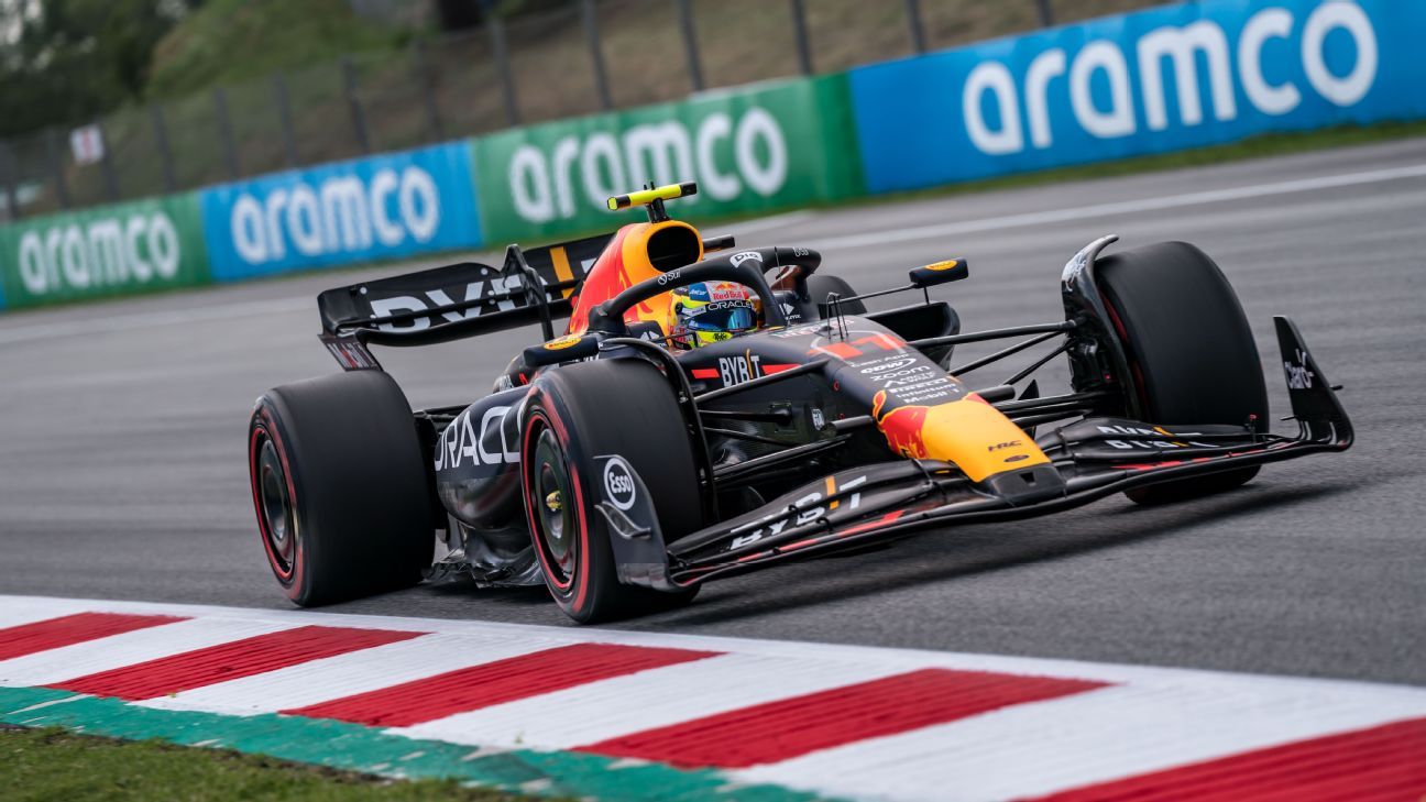 Checo Perez fourth in second practice for Spanish GP