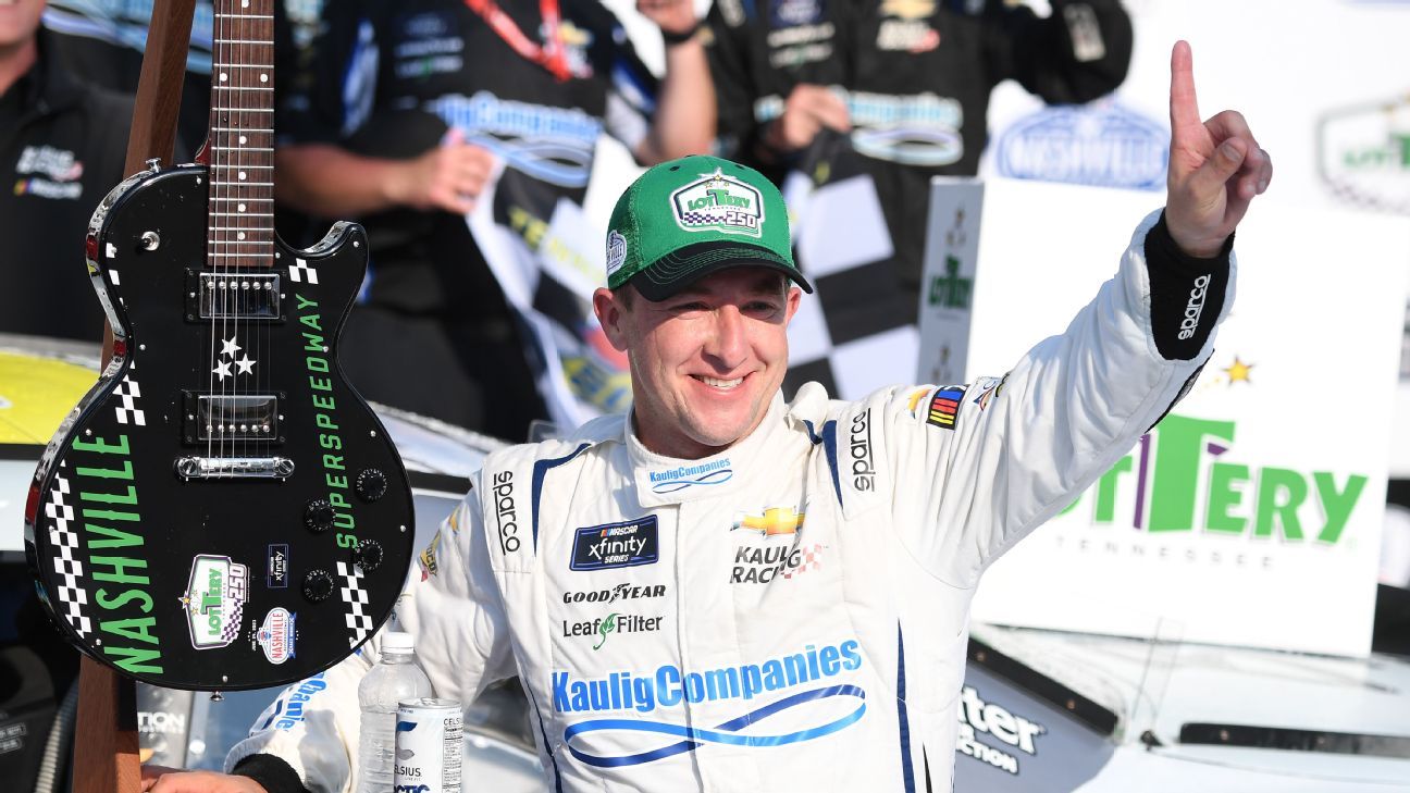 Allmendinger pulls away to win Nashville Xfinity Auto Recent