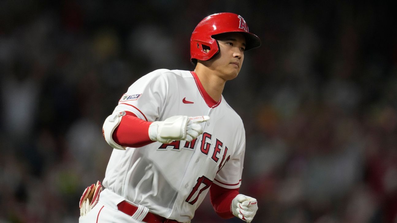 Shohei Ohtani moves into tie for MLB home run lead during Angels