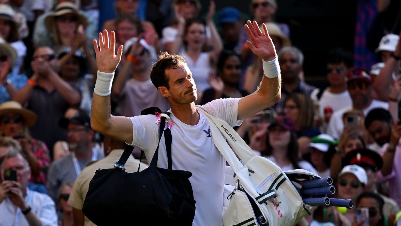 Stefanos Tsitsipas prevails over Andy Murray in Wimbledon second round