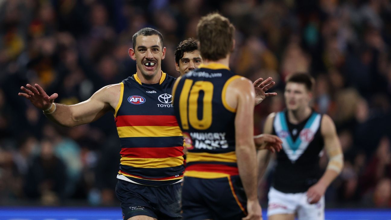 AFL Round 20 Adelaide Crows Port Adelaide Power Walker stars as Crows ...