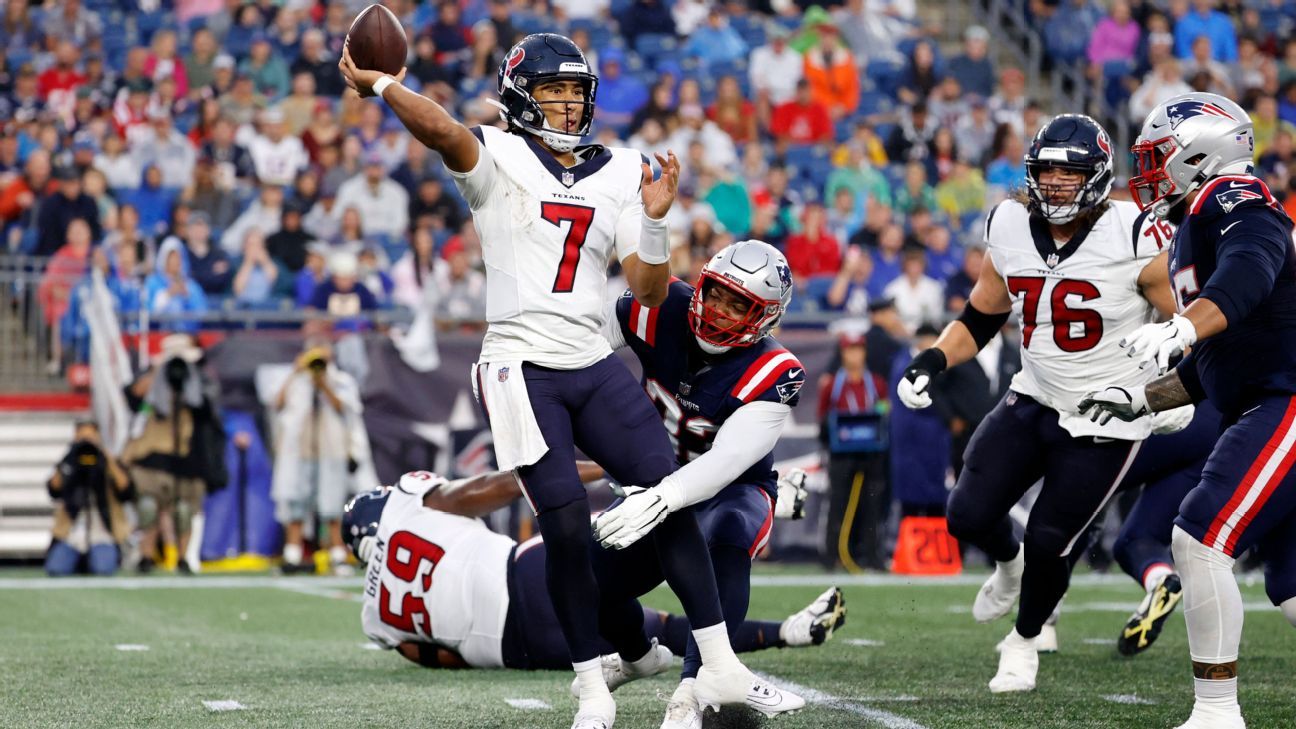 C.J. Stroud throws the first touchdown of his NFL career at home against  the Indianapolis Colts.