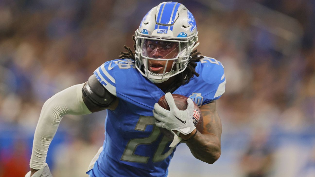 I Lions si aspettano che RB Jahmyr Gibbs (bicipite femorale) ritorni contro i Ravens