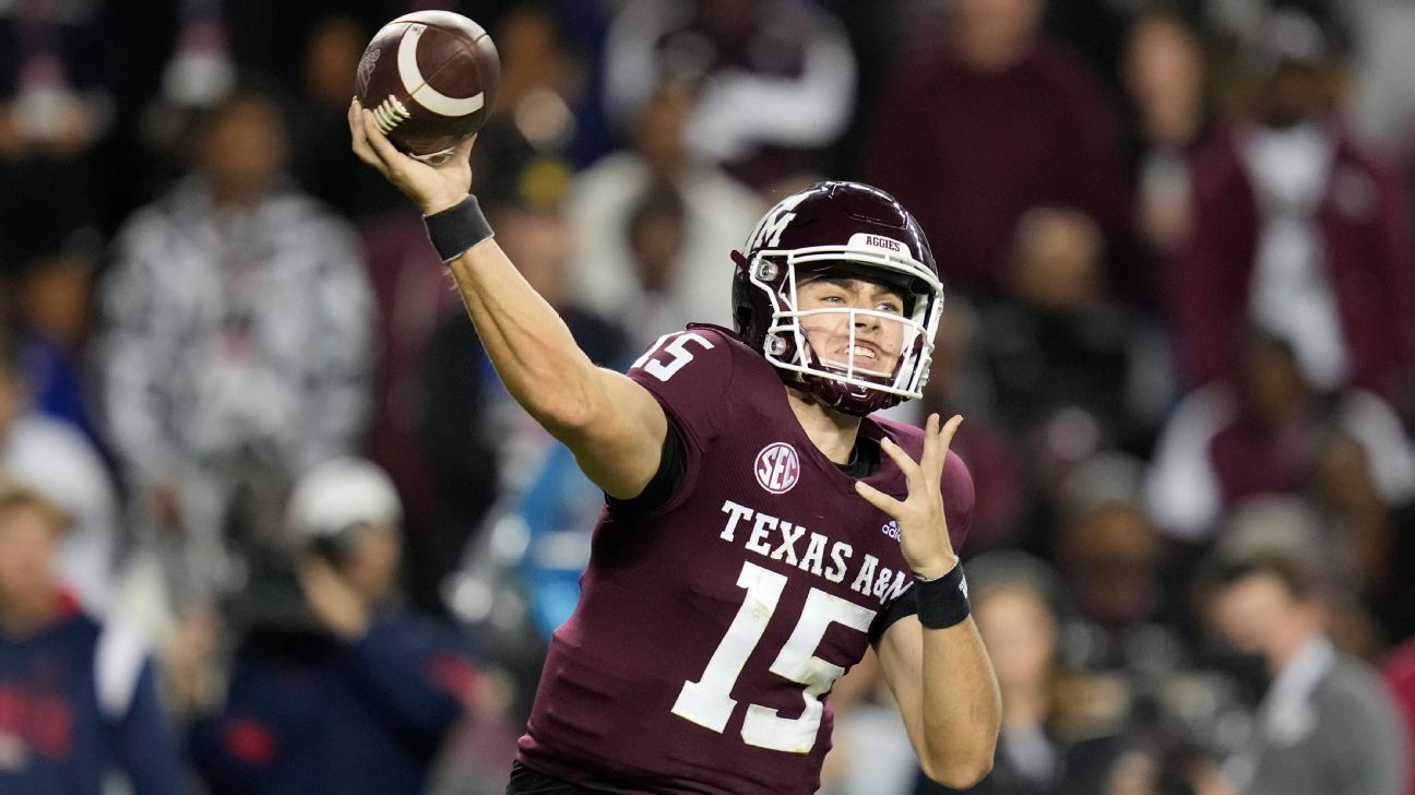 Texas A&M QB Conner Weigman available, but acts as backup