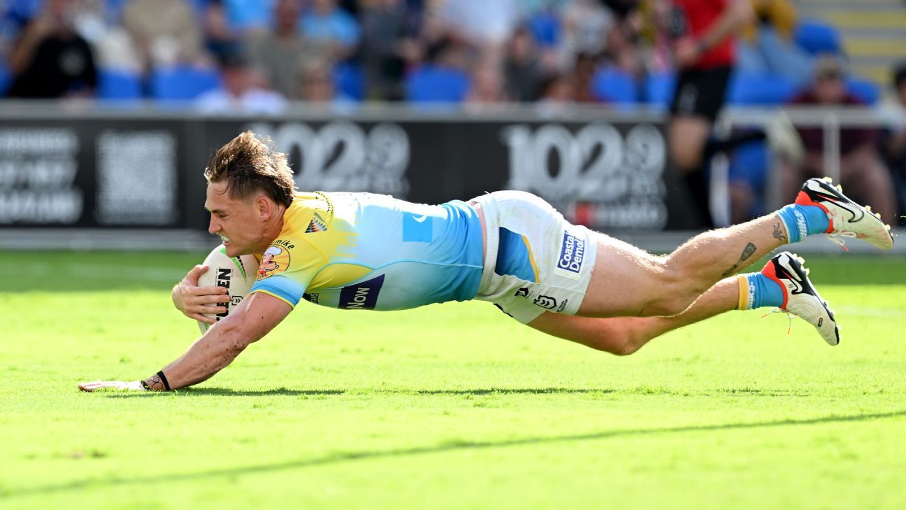 Titans Brimson makes rugby league Ashes switch