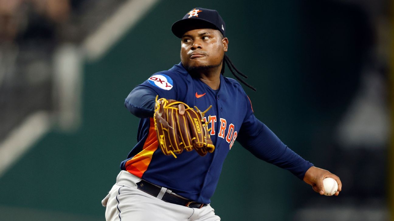 Astros' Valdez to face Rangers' Eovaldi in Game 2